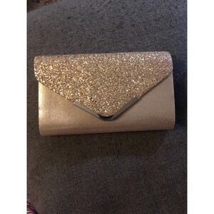SEQUENCE CLUTCH HANDBAG CROSSBODY PURSE RINESTONE DETAIL GOLD-NEW